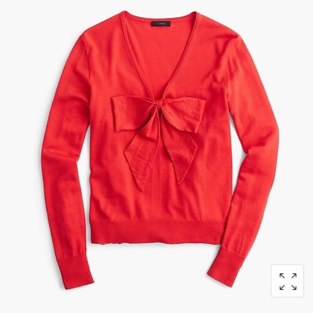 🍅Jcrew Lightweight Wool Bow Sweater
